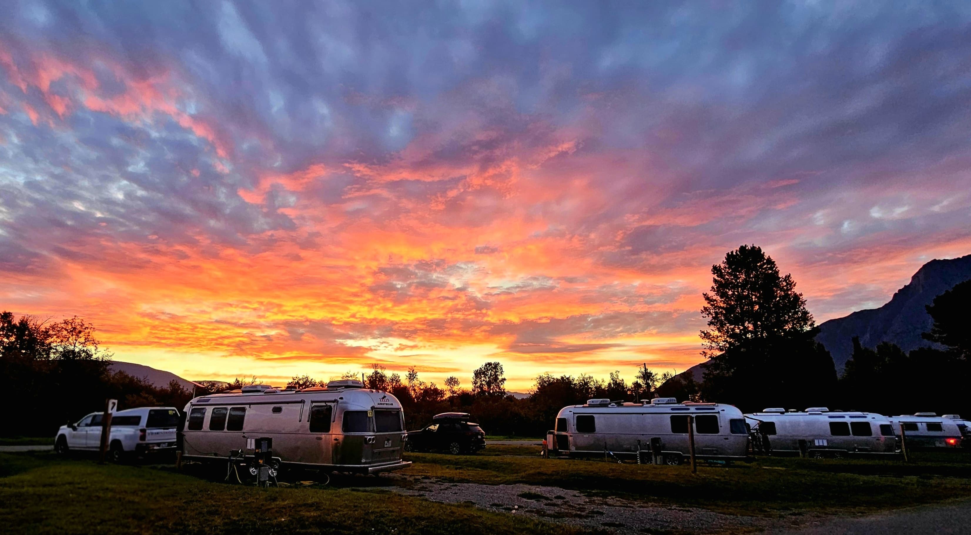 Caravan friends gathered together